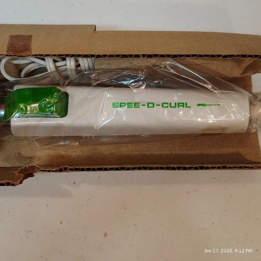 1970's Vtg Spee-d-Curl Dry Stick Curling Iron Barrel NEW Kmart MODEL NO.06-27-00